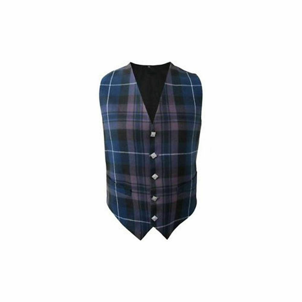 Scottish Men's Formal Tartan Waistcoats / Vests 4 Plaids Fully lined back strap - #Kilts Boutique#