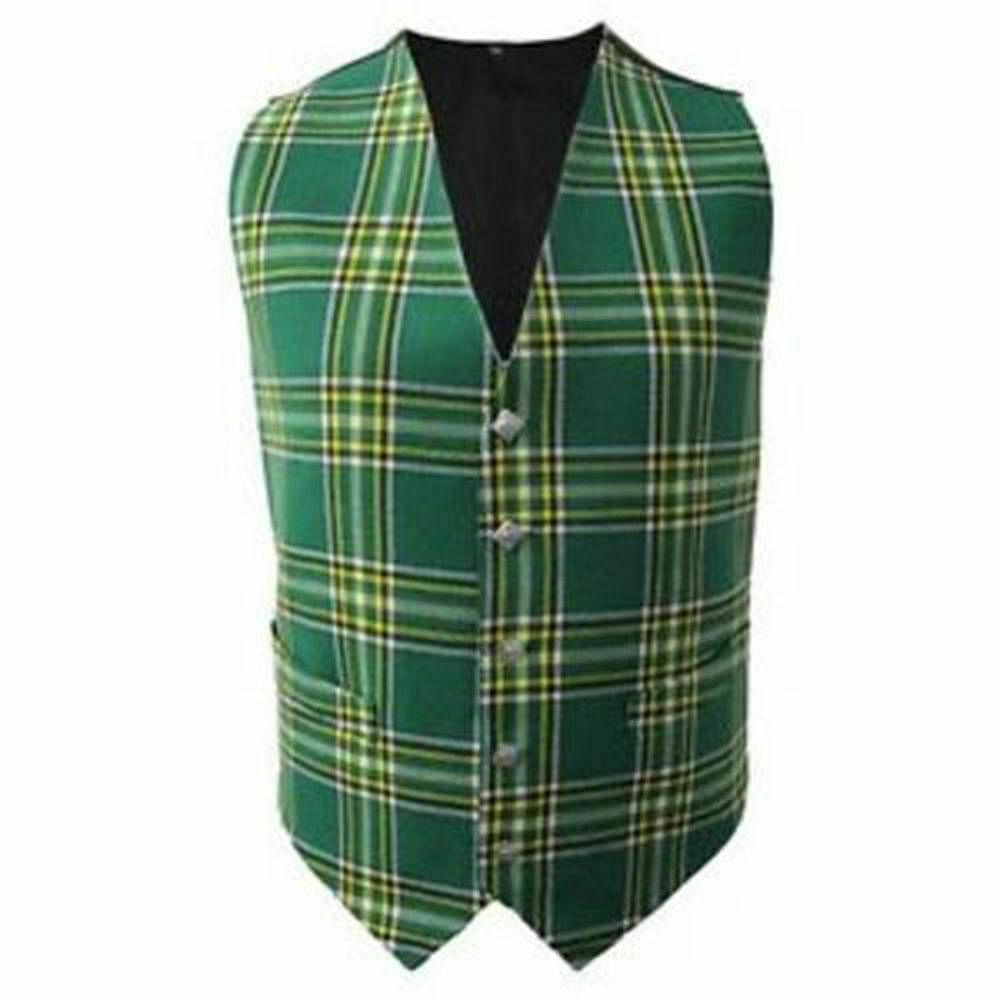 Scottish Men's Formal Tartan Waistcoats / Vests 4 Plaids Fully lined back strap - #Kilts Boutique#