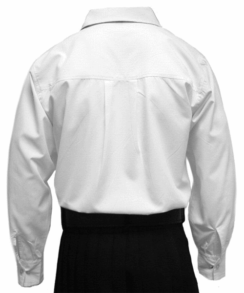 Scottish Men's Kilt Jacobite Ghillie Pure White Shirt with Leather Cord - #Kilts Boutique#
