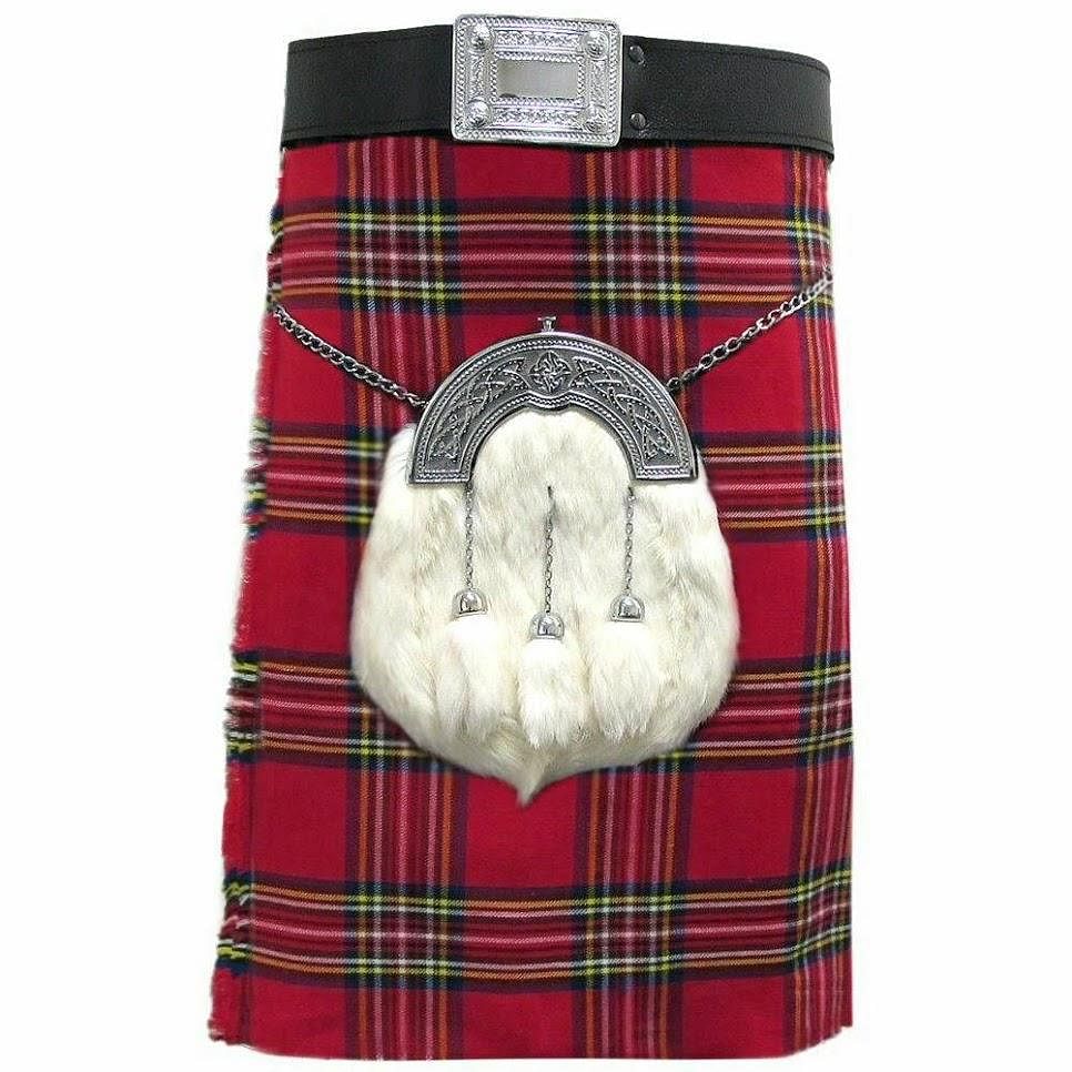 Scottish Men's Kilt Outfits Professional 8 Yard Tartan Traditional Highland Dress Tartan Kilt Set. - #Kilts Boutique#