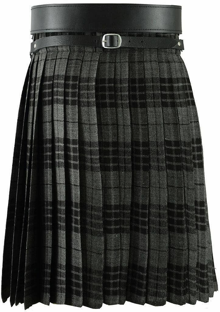 AAR Scottish Kilt Sporran – Black Leather With 3 Tassels, Chain Strap, Highland Wear, Men's Traditional