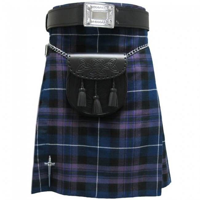 Scottish Men's Kilt Set Sporran, Chain, Belt, Buckle, Pin Traditional Dress Tartan Kilts - #Kilts Boutique#