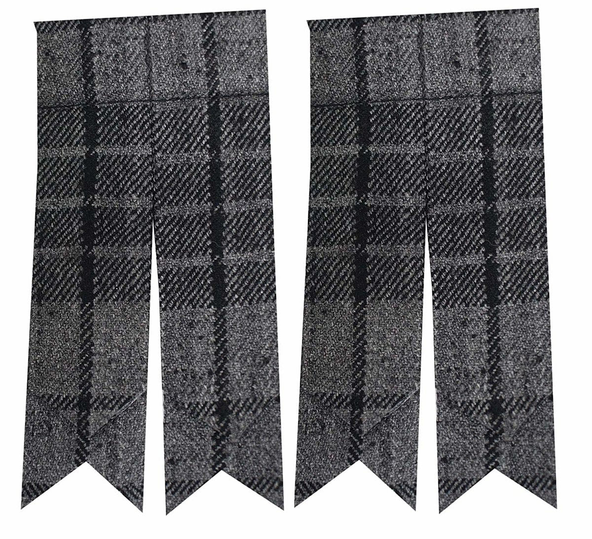 Calzini Alti Uomo In Lana Grigio Tartan – Kilt Hose Con Flash – Modello HW-44 - Foto 1