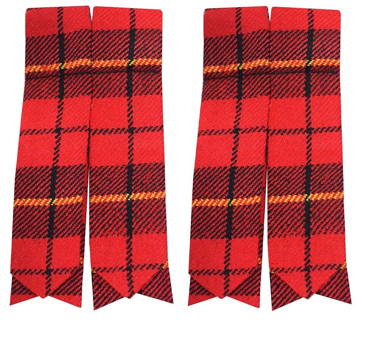 Scottish Men’s Kilt Sock Flashes Various Tartans Highland Kilt Hose Flashes Pointed - #Kilts Boutique#