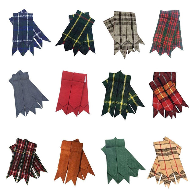 Scottish Men’s Kilt Sock Flashes Various Tartans Highland Kilt Hose Flashes Pointed - #Kilts Boutique#