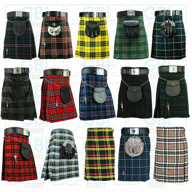 Scottish Men's Kilt Traditional Highland Dress Tartan Kilts - #Kilts Boutique#