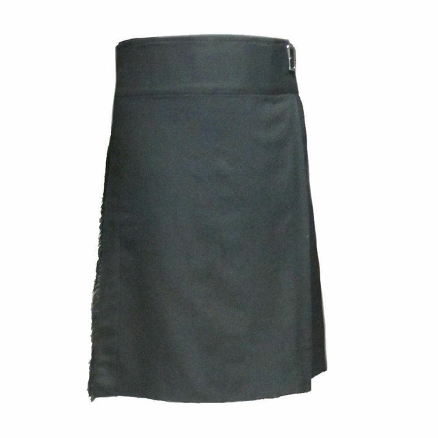 Scottish Men's Set Kilt Black 5 Yard Highland Tartan Full Kilt Set - #Kilts Boutique#