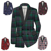 Scottish Men's Tartan Wool Double-breasted Jacket Made To Order - #Kilts Boutique#