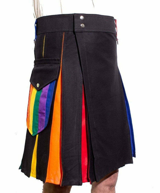 Scottish Rainbow Utility Hybrid Kilt Pride Kilt - #Kilts Boutique#