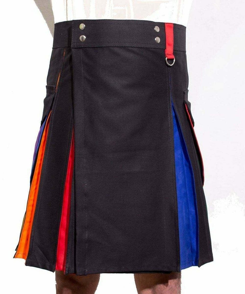 Scottish Rainbow Utility Hybrid Kilt Pride Kilt - #Kilts Boutique#