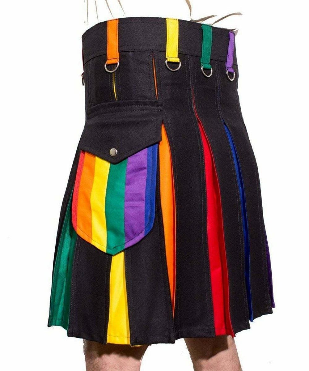 Scottish Rainbow Utility Hybrid Kilt Pride Kilt - #Kilts Boutique#