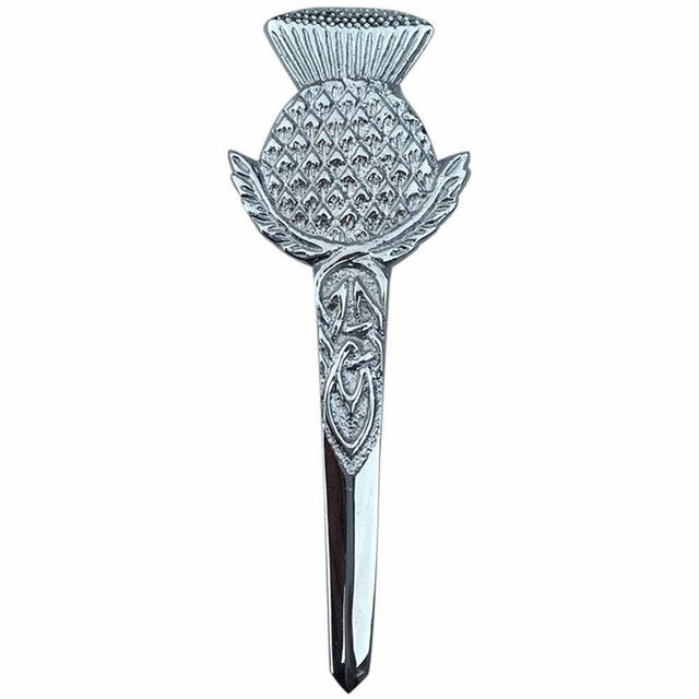Scottish Thistle Kilt Pin On A Celtic Knot Design | Houston