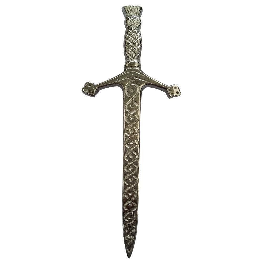 Scottish Thistle Kilt Pins Various Design Chrome Finish 4" Kilts Pin Celtic Knot - #Kilts Boutique#