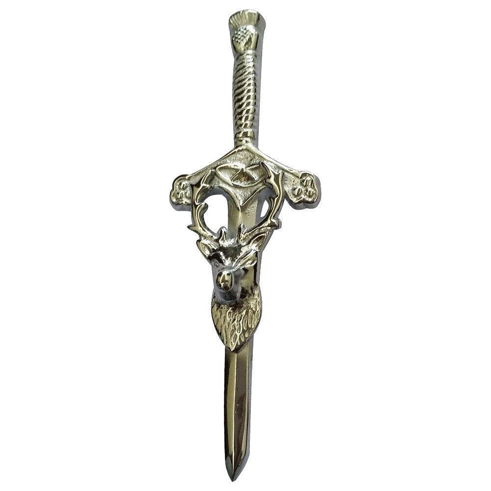 Scottish Thistle Kilt Pins Various Design Chrome Finish 4" Kilts Pin Celtic Knot - #Kilts Boutique#