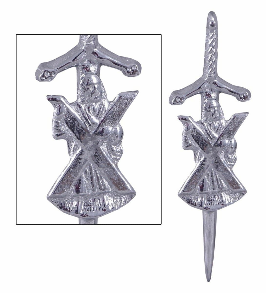 Scottish Thistle Kilt Pins Various Design Chrome Finish 4" Kilts Pin Celtic Knot - #Kilts Boutique#