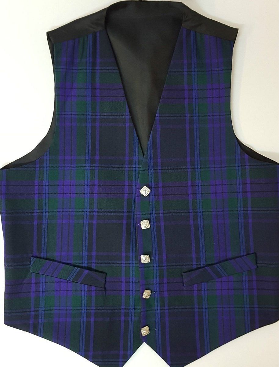 Spirit Of Scotland Scottish Men's Formal Tartan Waistcoats / Vests 4 Plaids Fully lined back strap - #Kilts Boutique#