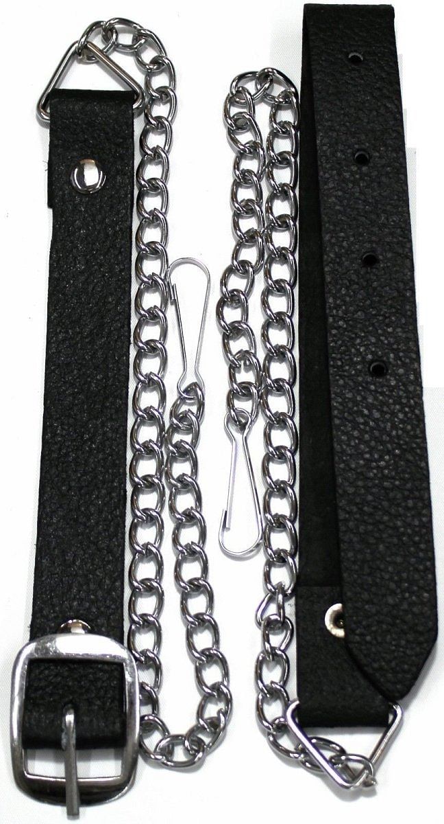 Sporran chain belt Genuine Black Leather Scottish Men's Kilt - #Kilts Boutique#