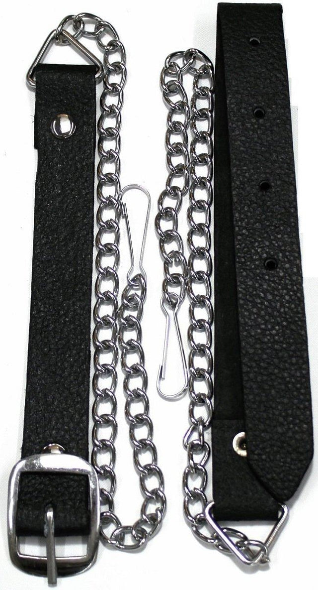 Sporran chain belt Genuine Black Leather Scottish Men's Kilt - #Kilts Boutique#