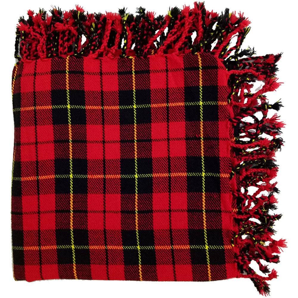 Traditional Scottish Highland Acrylic Wool Tartan Fly Plaids 48" with Brooch & Pin - #Kilts Boutique#