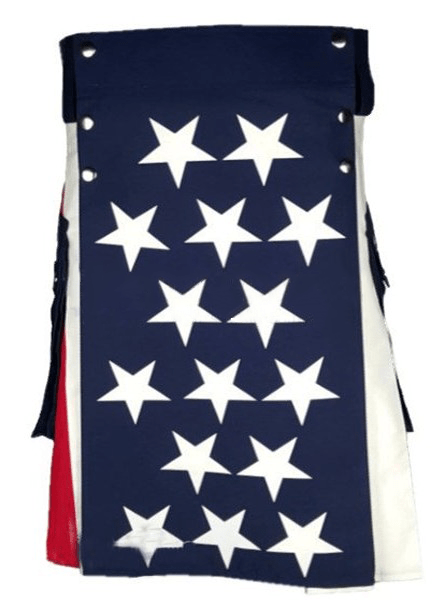 Men American Utility Flag Kilt  USA Flag Hybrid Utility Kilt