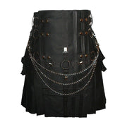 Utility Kilt Cross Gothic Cargo Pockets Modern Gothic Fashion Kilt Active Men - #Kilts Boutique#
