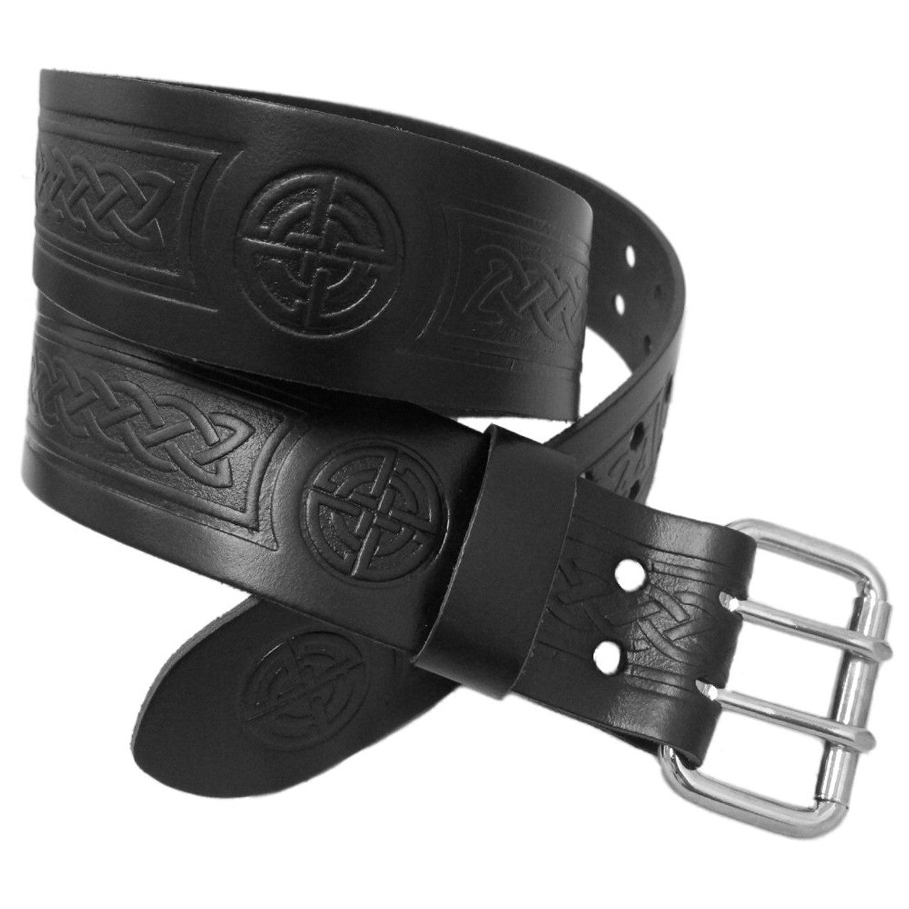 Leather Utility Kilt Belt Double Pronged Buckle Kilt Belt Scottish Highland kilt 30" to 48"