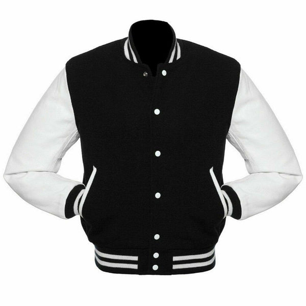 Sale Wool Men's Varsity Baseball Jacket Real / Synthetic Leather Sleeves Wool Letterman Boys Jacket