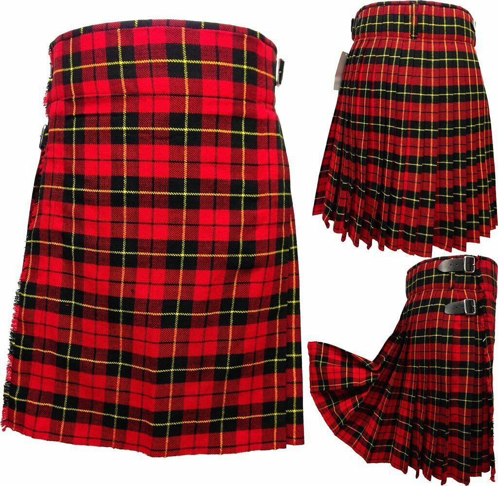 Wallace Scottish Men's Traditional Casual Highland Tartan Kilt with Flashes - #Kilts Boutique#