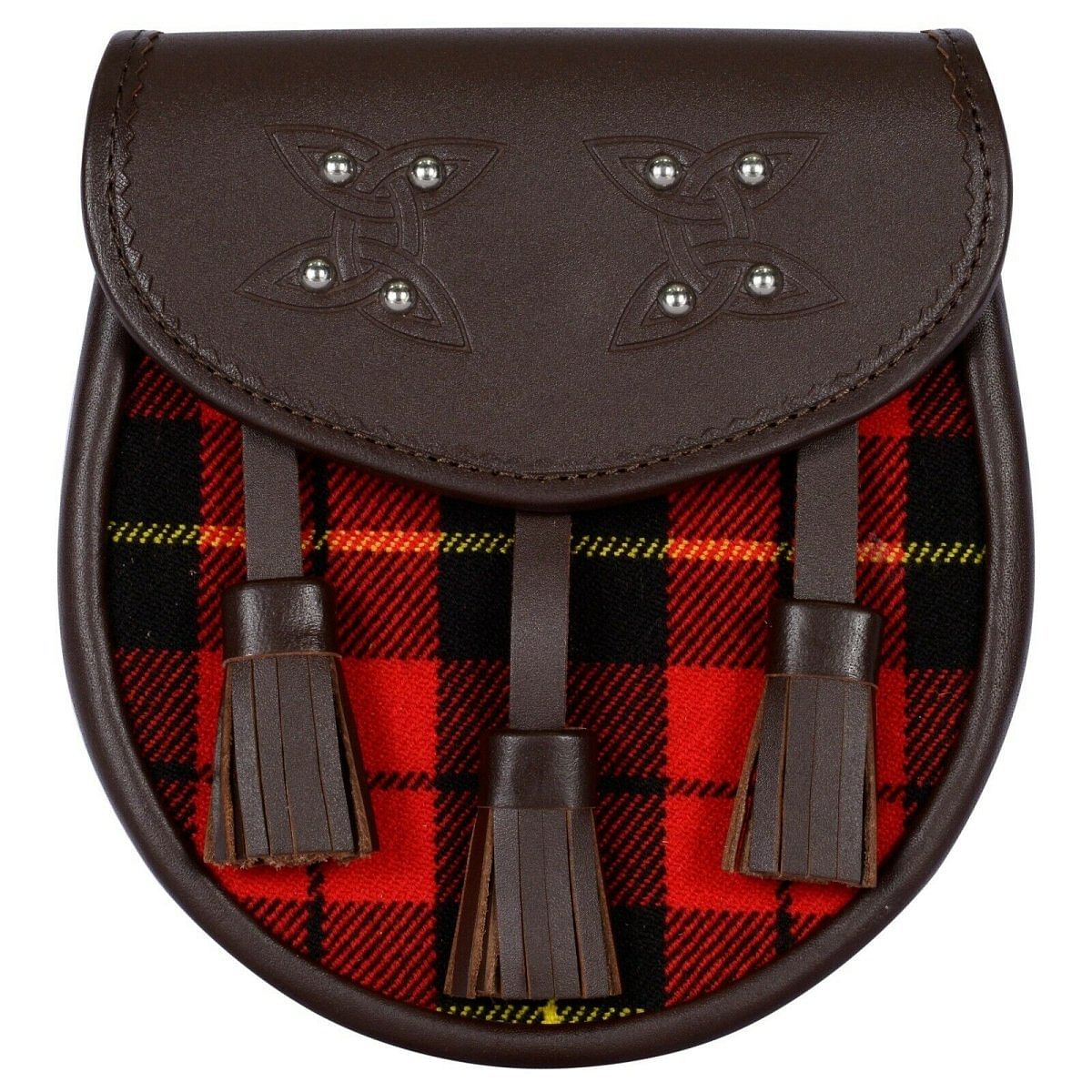 Wallace Tartan Traditional Scottish Men's Kilt Outfit , Sporran , Flashes ,Fly plaid & Brooch - #Kilts Boutique#